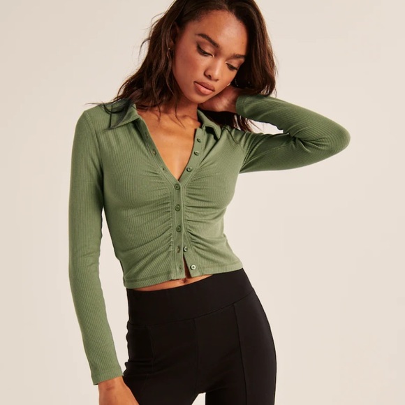 Ruched polo top - SOLD - Picture 3 of 3